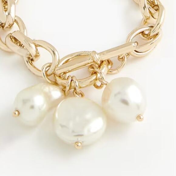 J. Crew gold Chunky chain toggle bracelet - Picture 2 of 8